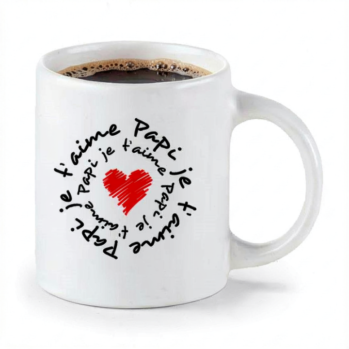 Tip Top Tshirt - Mug Papi je t'aime - Made in France
