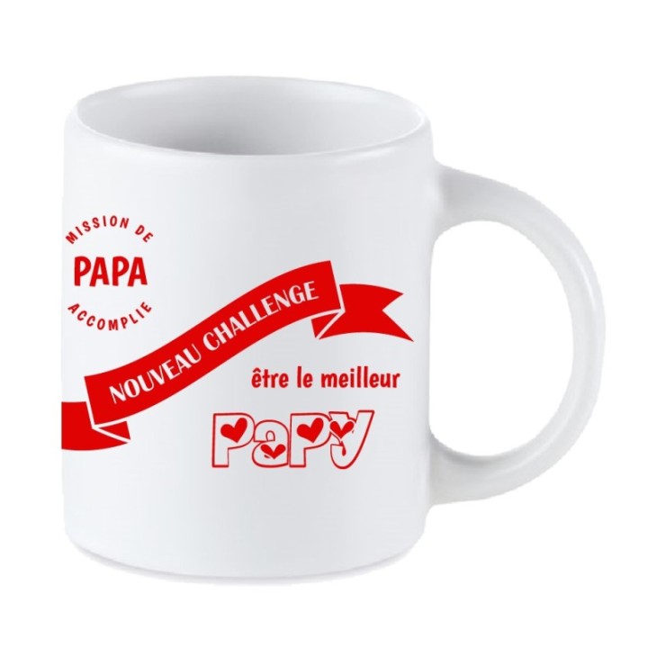 Tip Top Tshirt - Mug Nouveau challenge : Meilleur Papy - Made in France