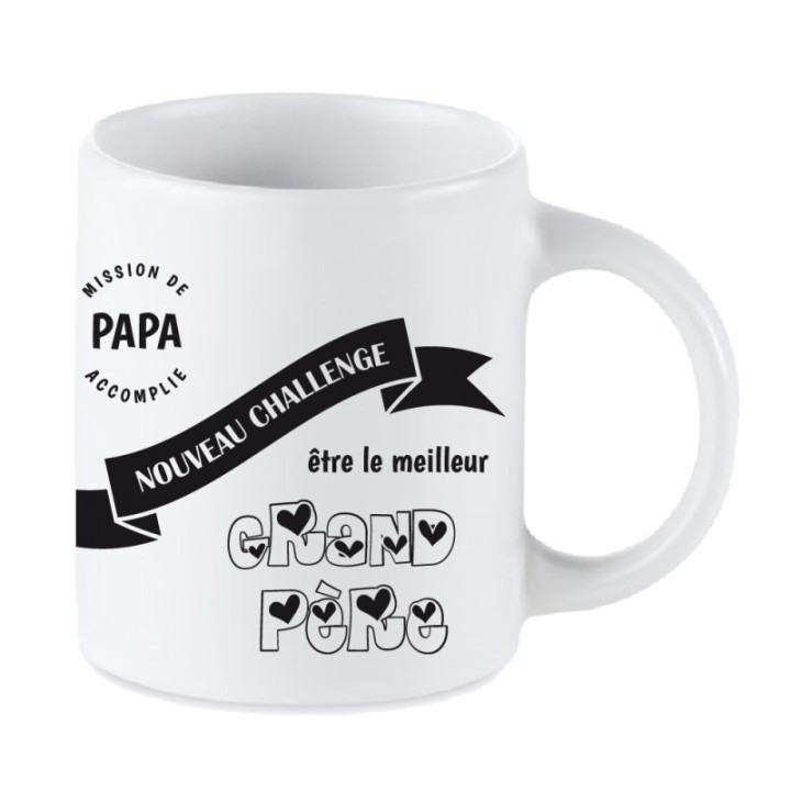 Tip Top Tshirt - Mug Nouveau challenge : Meilleur Grand-père - Made in France
