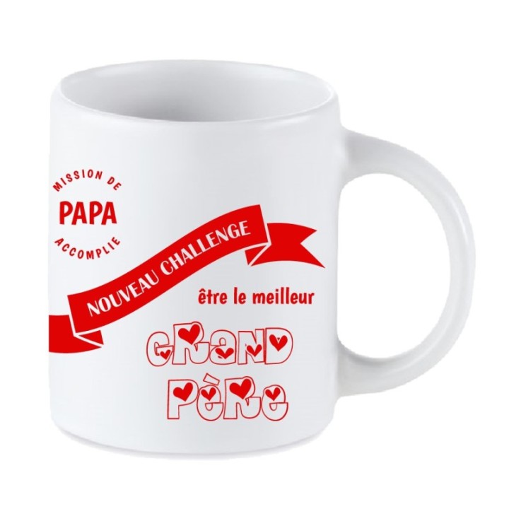 Tip Top Tshirt - Mug Nouveau challenge : Meilleur Grand-père - Made in France