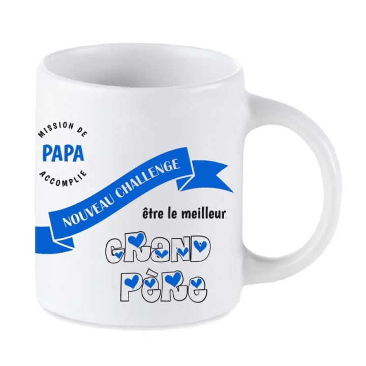 Tip Top Tshirt - Mug Nouveau challenge : Meilleur Grand-père - Made in France