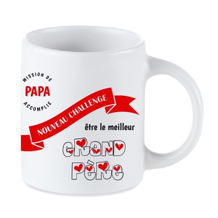 Tip Top Tshirt - Mug Nouveau challenge : Meilleur Grand-père - Made in France