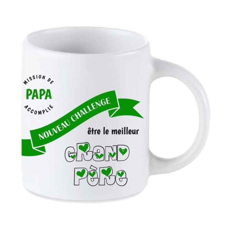 Tip Top Tshirt - Mug Nouveau challenge : Meilleur Grand-père - Made in France