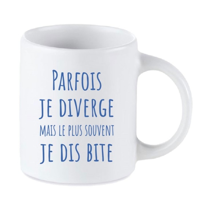 Tip Top Tshirt - Mug Parfois je diverge - Made in France