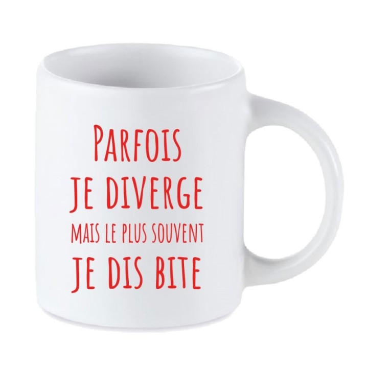 Tip Top Tshirt - Mug Parfois je diverge - Made in France
