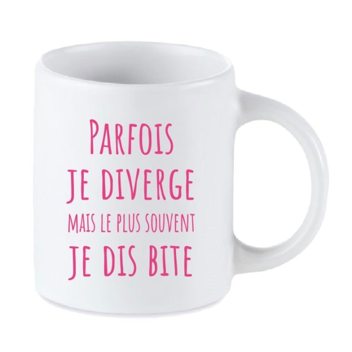 Tip Top Tshirt - Mug Parfois je diverge - Made in France
