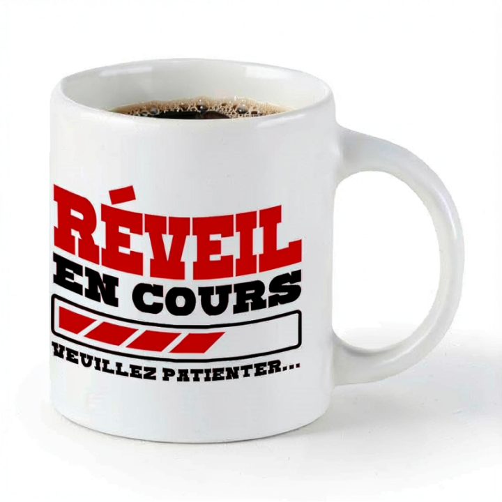 Tip Top Tshirt - Mug Réveil en cours... - Made in France