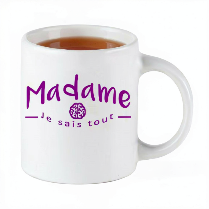 Tip Top Tshirt - Mug Madame je sais tout - Made in France