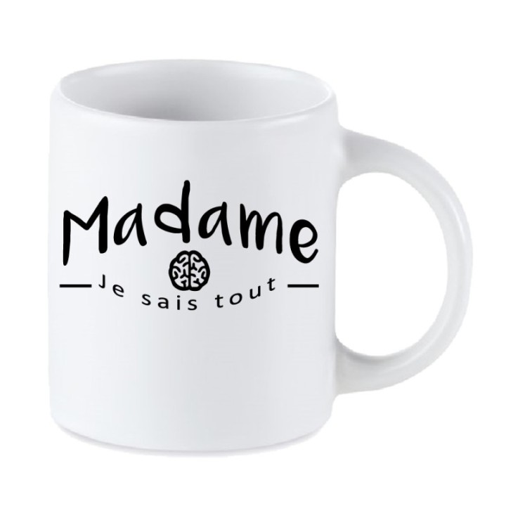 Tip Top Tshirt - Mug Madame je sais tout - Made in France