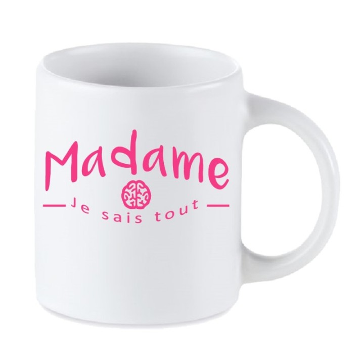 Tip Top Tshirt - Mug Madame je sais tout - Made in France