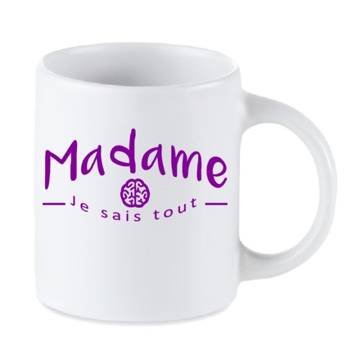 Tip Top Tshirt - Mug Madame je sais tout - Made in France