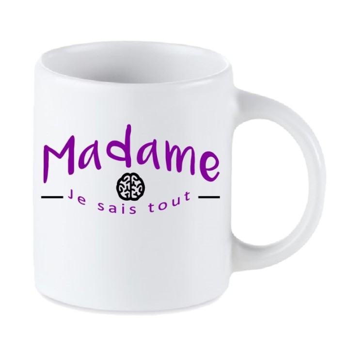 Tip Top Tshirt - Mug Madame je sais tout - Made in France