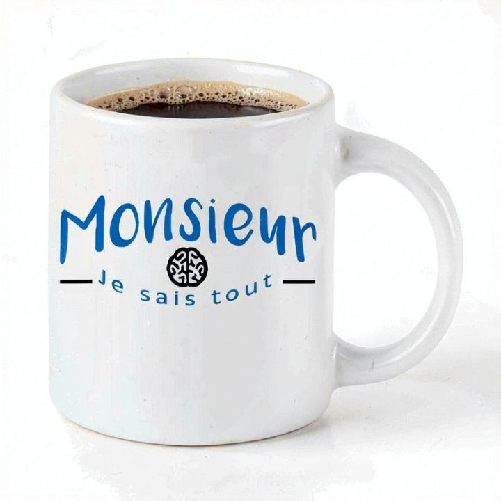 Tip Top Tshirt - Mug Monsieur je sais tout - Made in France