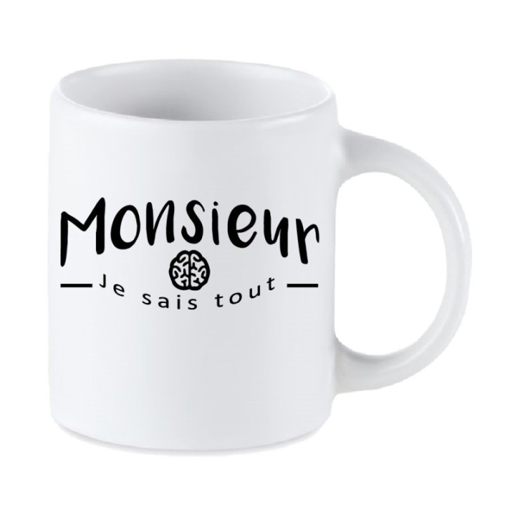 Tip Top Tshirt - Mug Monsieur je sais tout - Made in France