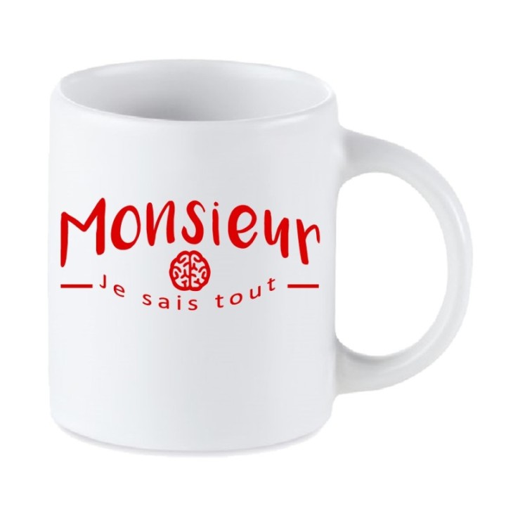 Tip Top Tshirt - Mug Monsieur je sais tout - Made in France