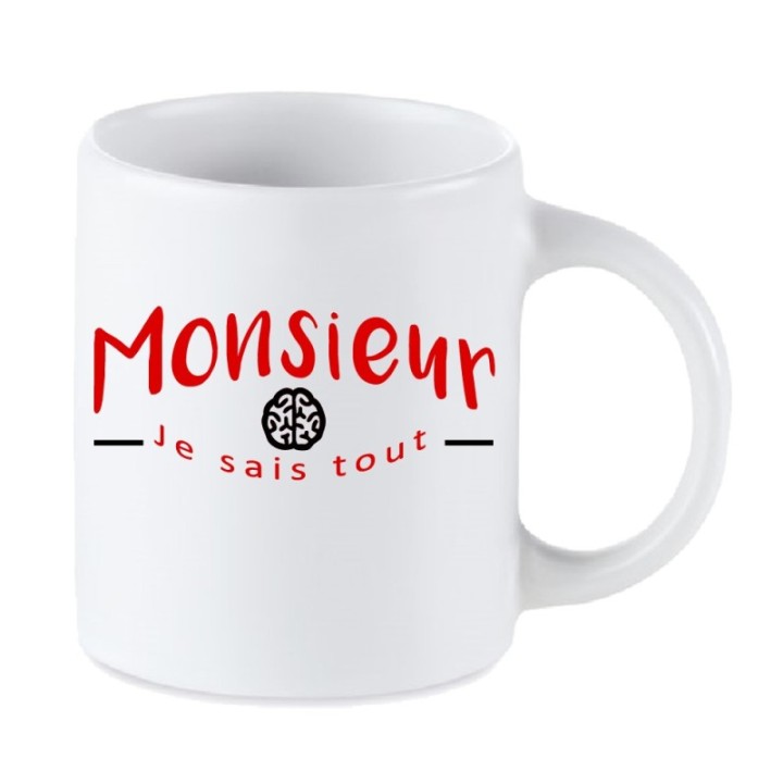 Tip Top Tshirt - Mug Monsieur je sais tout - Made in France