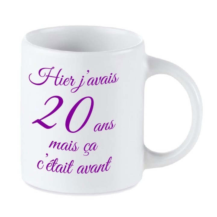 Tip Top Tshirt - Mug Hier j'avais 20 ans... - Made in France