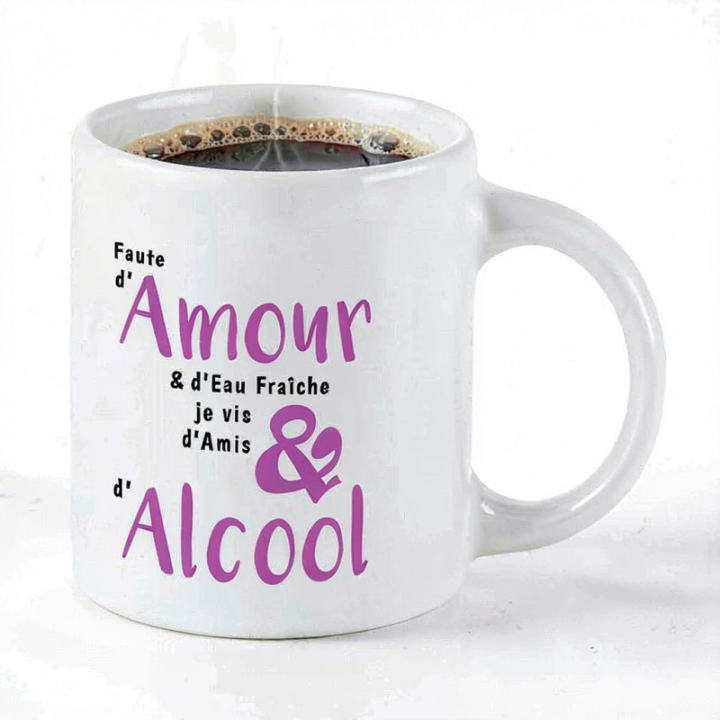 Tip Top Tshirt - Mug Amour & Alcool - Made in France
