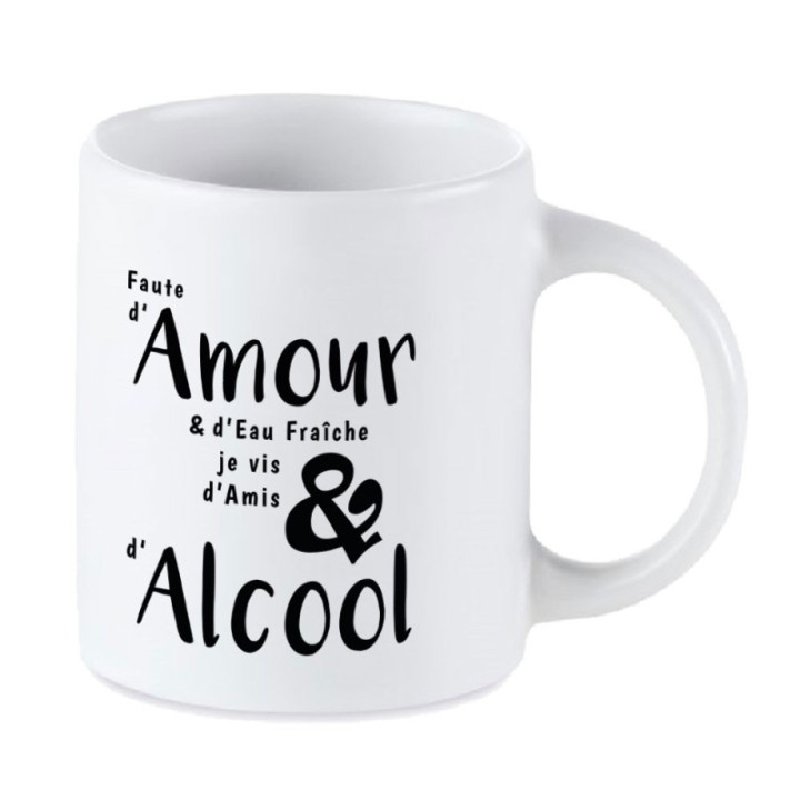 Tip Top Tshirt - Mug Amour & Alcool - Made in France