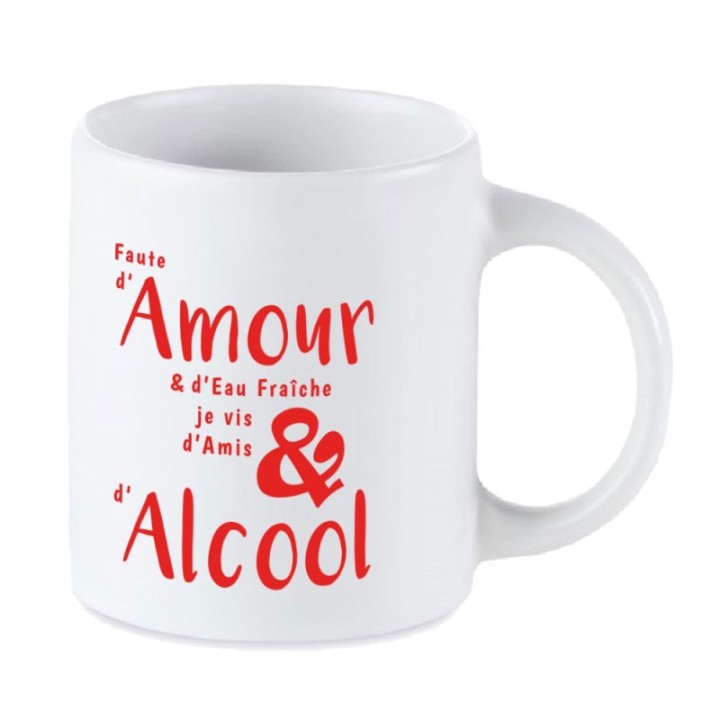 Tip Top Tshirt - Mug Amour & Alcool - Made in France