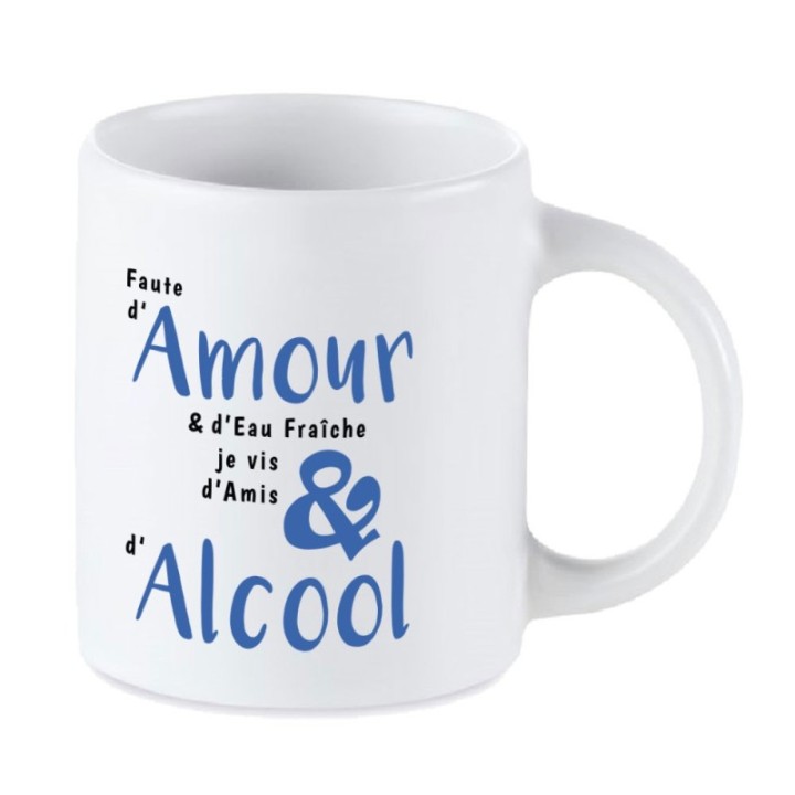 Tip Top Tshirt - Mug Amour & Alcool - Made in France