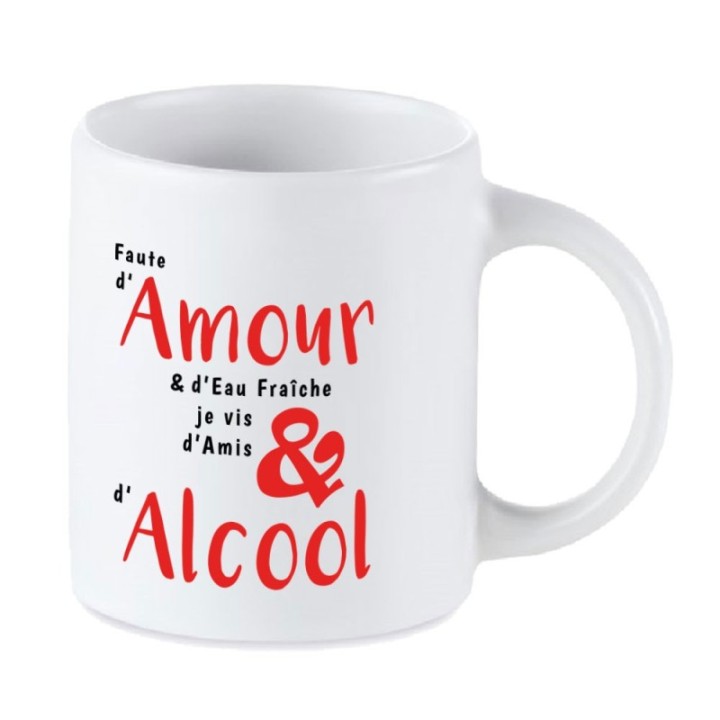 Tip Top Tshirt - Mug Amour & Alcool - Made in France