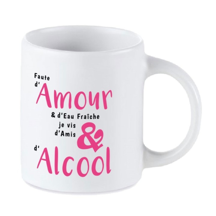Tip Top Tshirt - Mug Amour & Alcool - Made in France