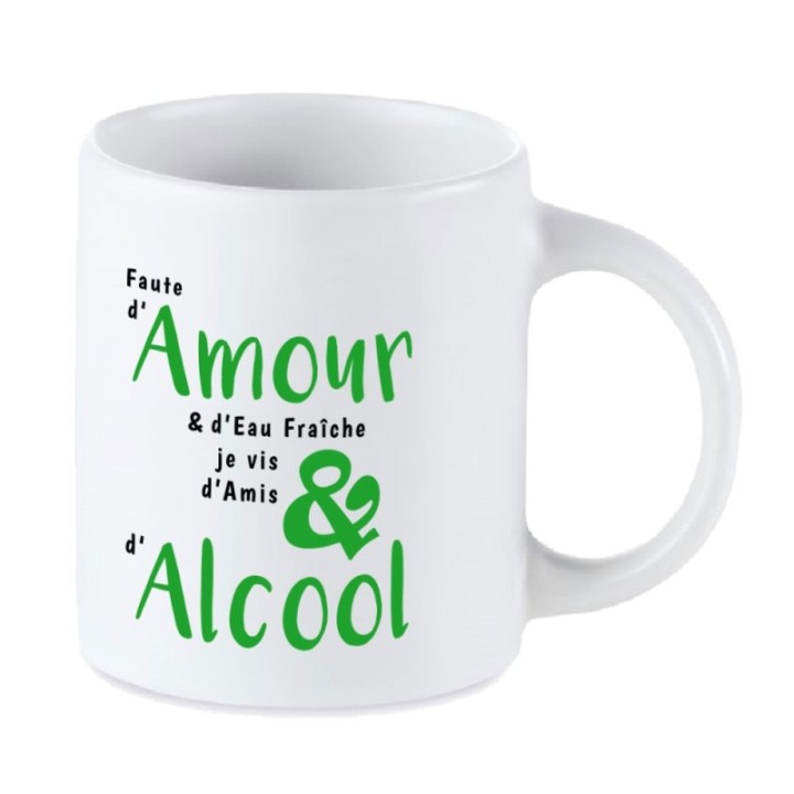 Tip Top Tshirt - Mug Amour & Alcool - Made in France