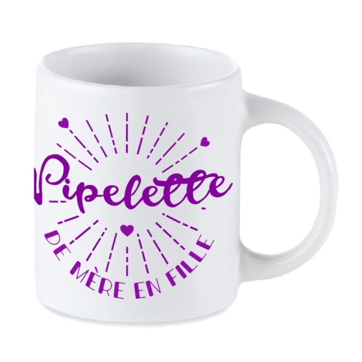 Tip Top Tshirt - Mug Pipelette de mère en fille - Made in France