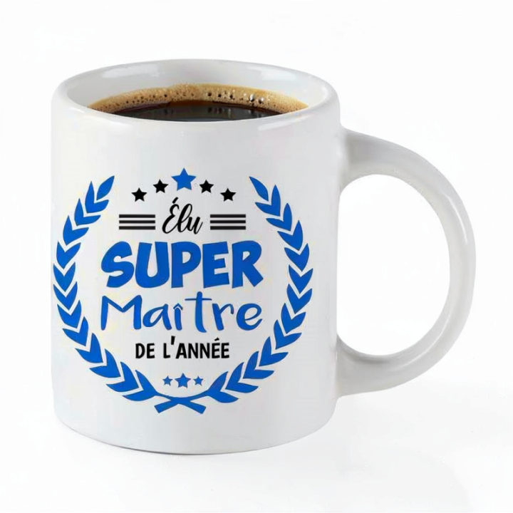 Tip Top Tshirt - Mug Élu Super Maître de l’année - Made in France