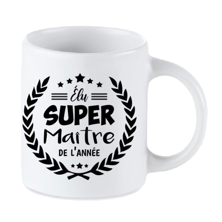 Tip Top Tshirt - Mug Élu Super Maître de l’année - Made in France