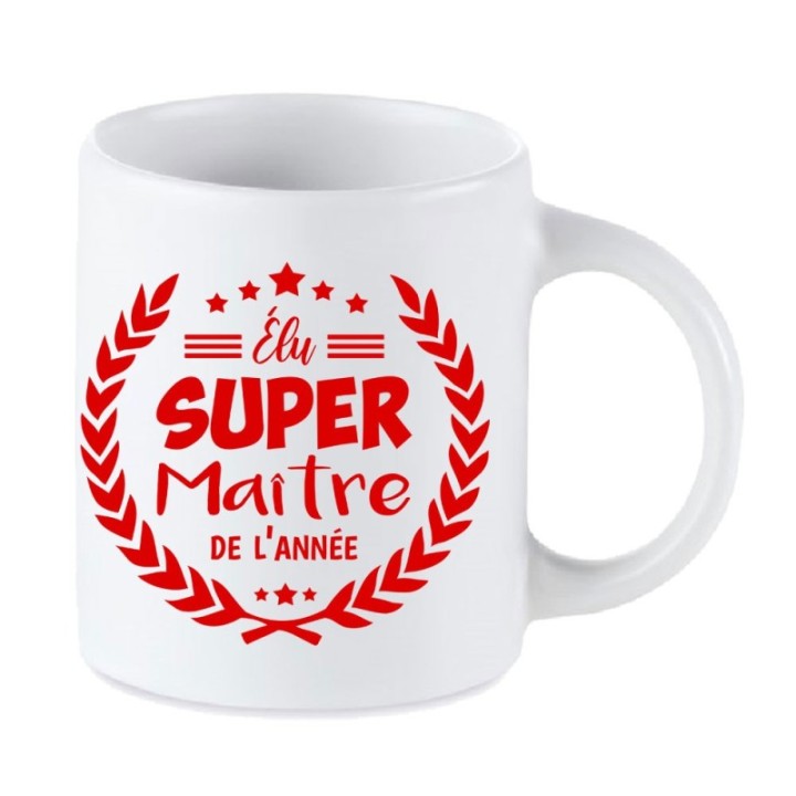 Tip Top Tshirt - Mug Élu Super Maître de l’année - Made in France
