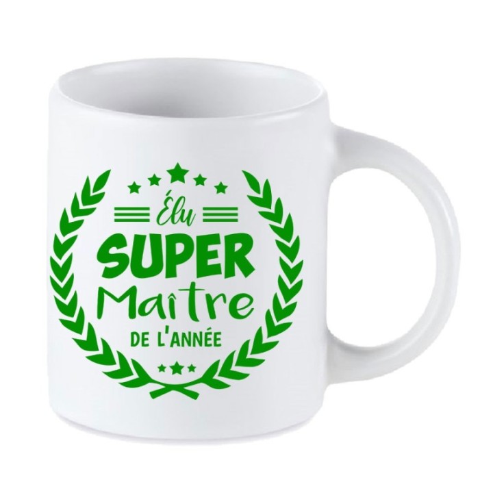 Tip Top Tshirt - Mug Élu Super Maître de l’année - Made in France