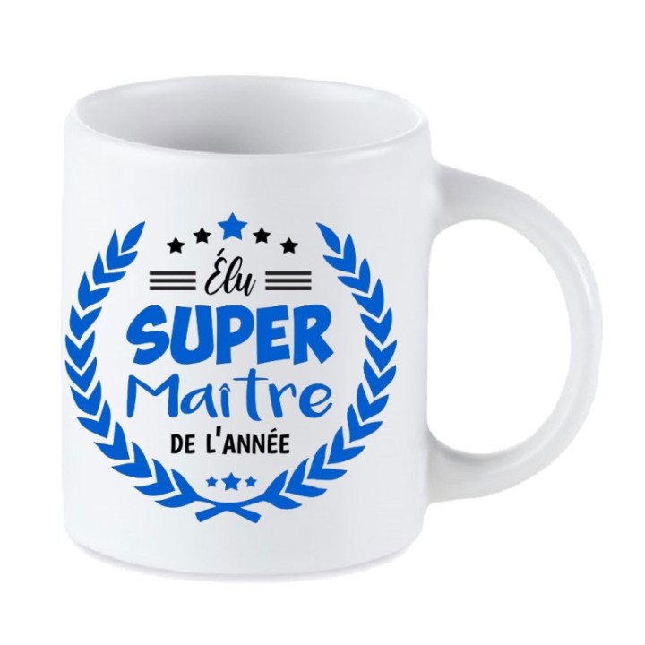 Tip Top Tshirt - Mug Élu Super Maître de l’année - Made in France