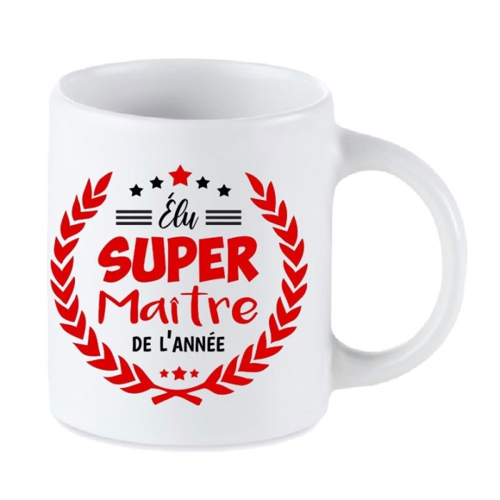 Tip Top Tshirt - Mug Élu Super Maître de l’année - Made in France