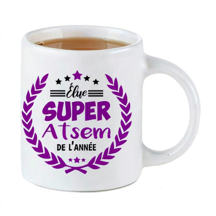 Tip Top Tshirt - Mug Élue Super ATSEM de l’année - Made in France