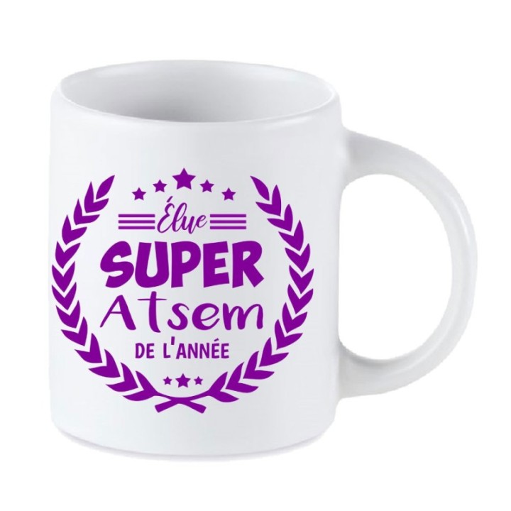 Tip Top Tshirt - Mug Élue Super ATSEM de l’année - Made in France