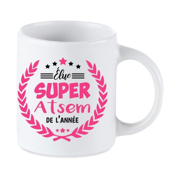 Tip Top Tshirt - Mug Élue Super ATSEM de l’année - Made in France
