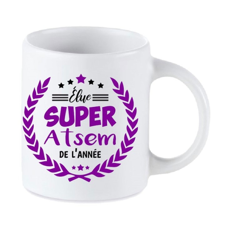 Tip Top Tshirt - Mug Élue Super ATSEM de l’année - Made in France