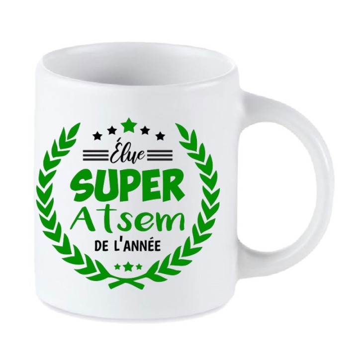 Tip Top Tshirt - Mug Élue Super ATSEM de l’année - Made in France