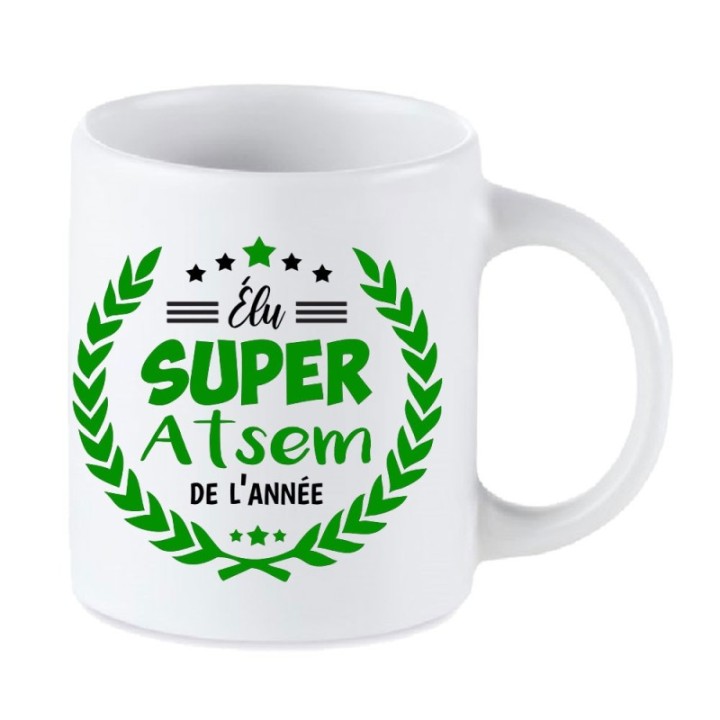 Tip Top Tshirt - Mug Élu Super ATSEM de l’année - Made in France
