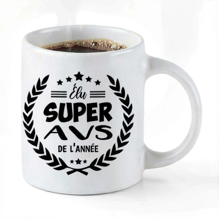 Tip Top Tshirt - Mug Élu Super AVS de l’année - Made in France