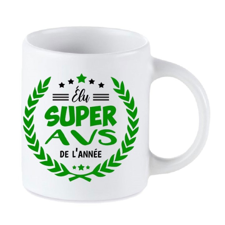 Tip Top Tshirt - Mug Élu Super AVS de l’année - Made in France
