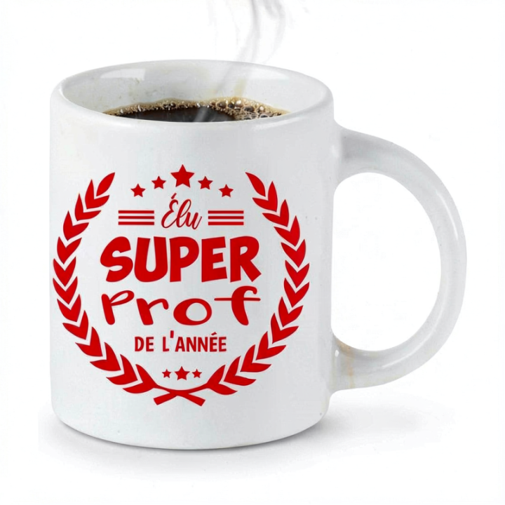 Tip Top Tshirt - Mug Élu Super Prof de l’année - Made in France