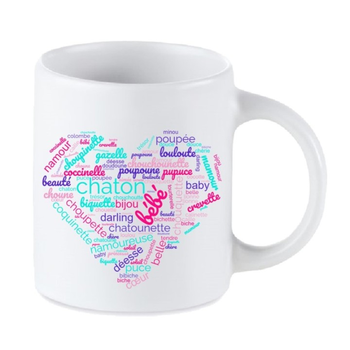 Tip Top Tshirt - Mug Surnoms d'amour - Made in France