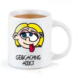 Tip Top Tshirt - Mug Femme Geocaching Addict - Made in France
