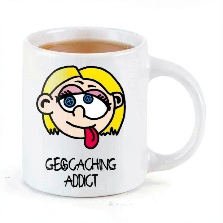 Tip Top Tshirt - Mug Femme Geocaching Addict - Made in France