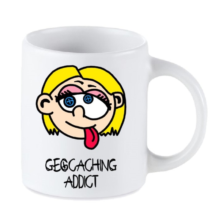 Tip Top Tshirt - Mug Femme Geocaching Addict - Made in France