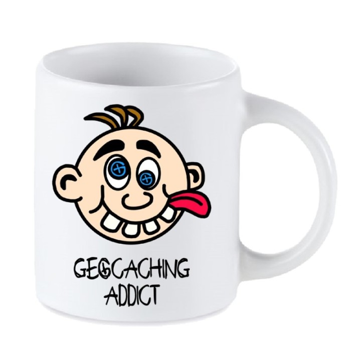 Tip Top Tshirt - Mug Homme Geocaching Addict - Made in France