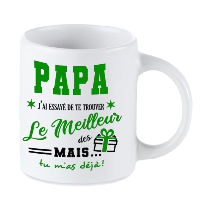 Tip Top Tshirt - Mug Papa, j'ai essayé de te trouver le meilleur des cadeaux - Made in France